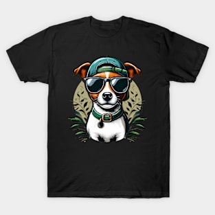 Funny Jack Russell Terrier with Sunglasses T-Shirt